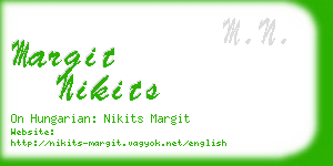 margit nikits business card